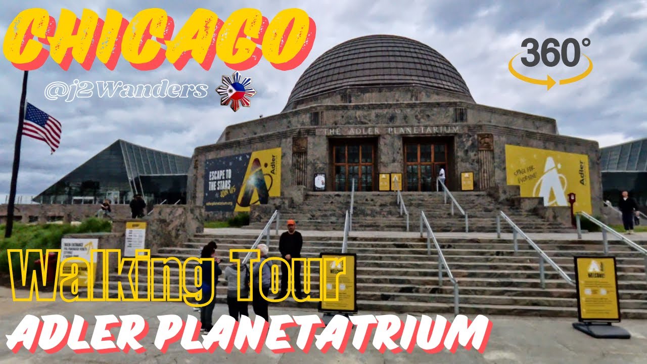 360 (8K) Chicago Adler Planetarium Upper Level Walking Tour