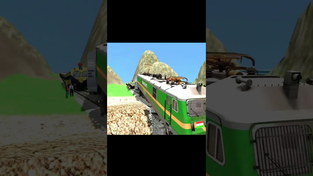 WAP-9 WITH MEMU RICKY ROAD LINE CROSSING #railworks #curvetrack #wap9