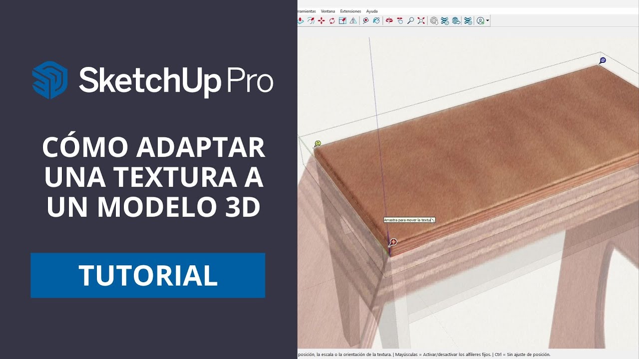 Cómo Adaptar Una Textura A Un Modelo 3D | Tutorial de SketchUp