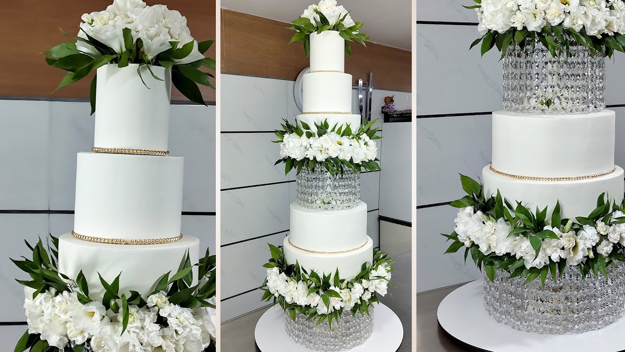 The Most Luxurious Wedding Cake Ever | 5-Tier Chandelier Masterpiece!
