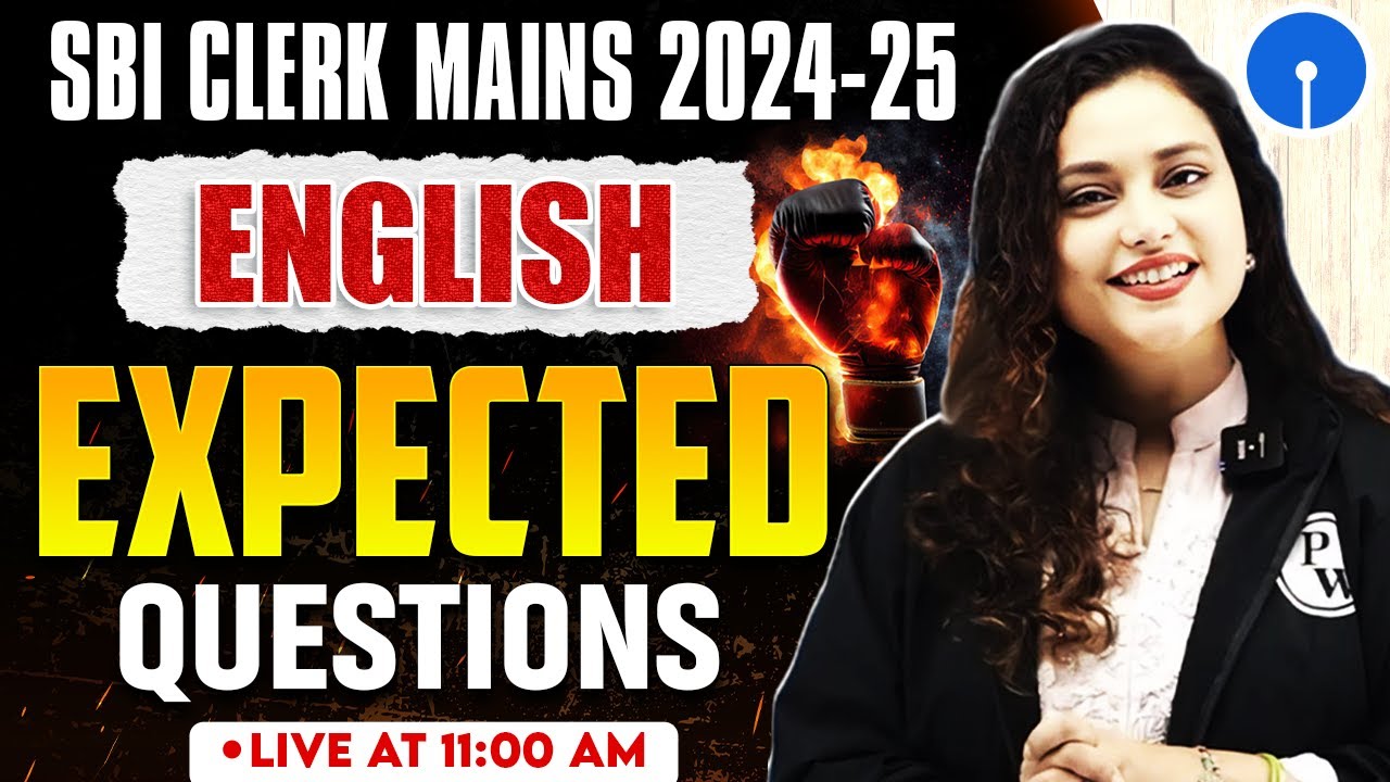 SBI Clerk Mains 2025 | SBI Clerk Mains English Expected Questions | by Rupam Ma'am