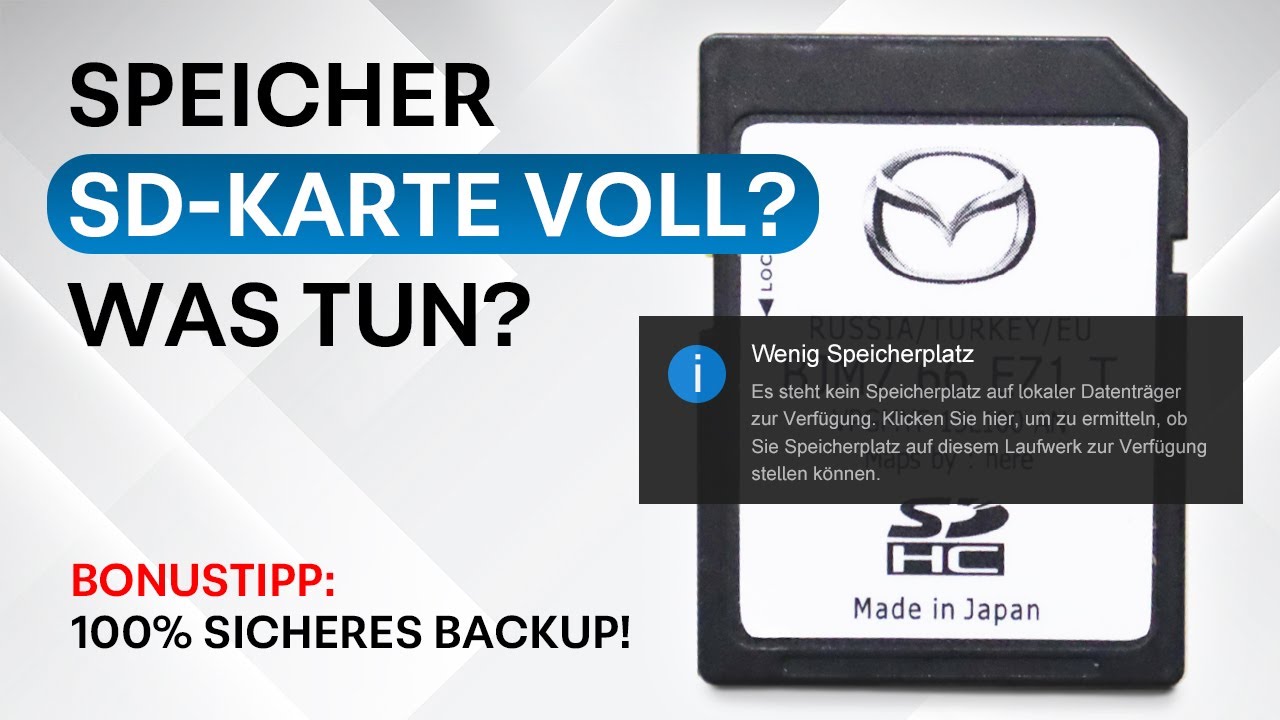 Mazda SD-Navigationskarte voll? Update geht nicht? 100% sicheres BACKUP erstellen?! #FragSchuster