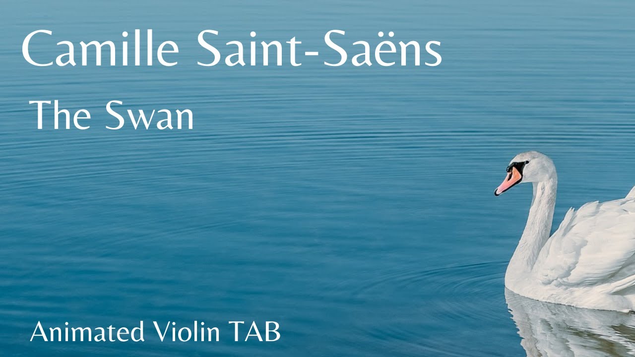 Camille Saint-Saëns - The Swan - Animated Violin TAB