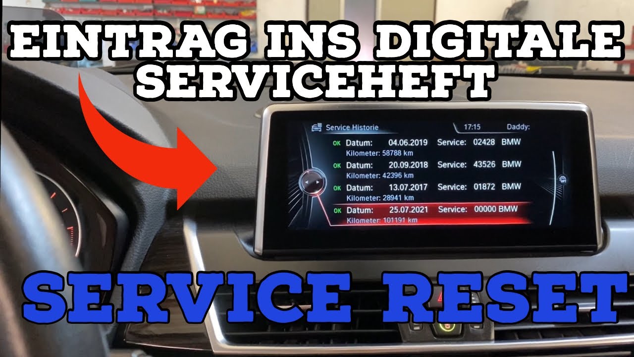 BMW 218d Ölwechsel | Service Reset | Eintrag digitales Serviceheft | 1er, 2er, 3er 120d 220d 320d