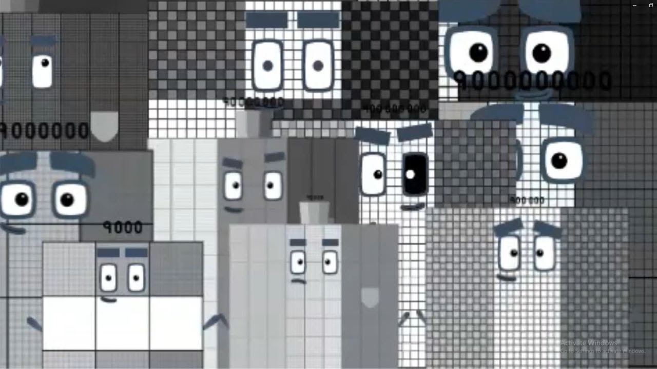 TeamBlocks Band (9000 to 9000000000) But Normal - Numberblocks Musik Video