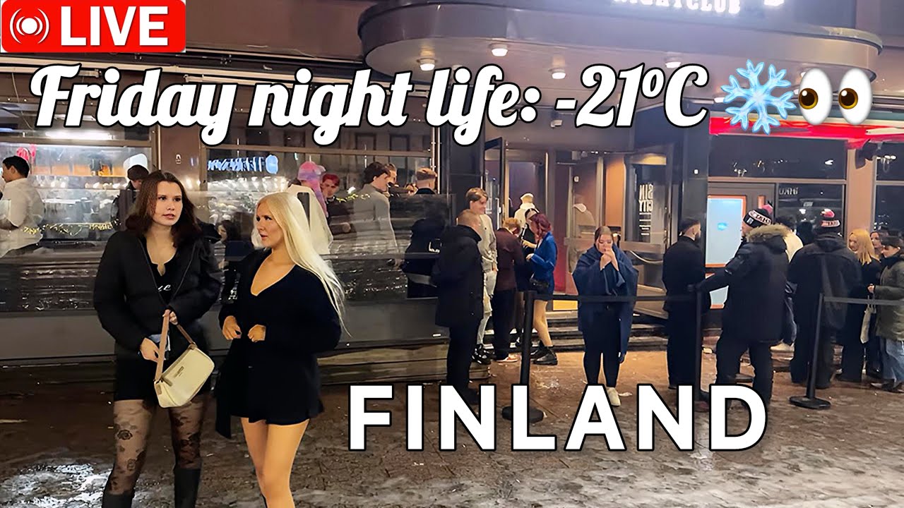 TAMPERE CITY EXTREME COLD WINTER NIGHTLIFE | -21&deg;C ❄️ NOTHING CAN STOP A PARTY CITY 👀🇫🇮 