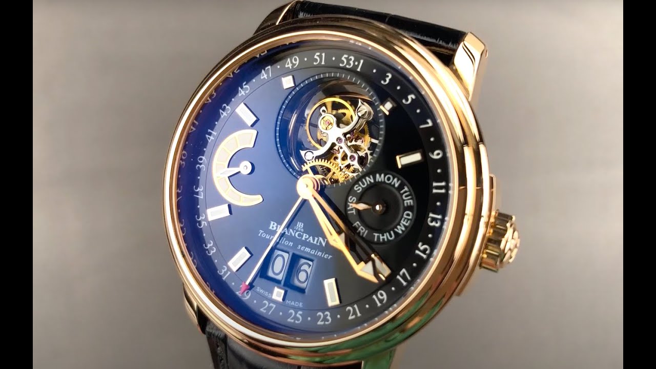 Blancpain Leman Tourbillon Semainier (Weekly Calendar) 2925-3630-53B Blancpain Watch Review