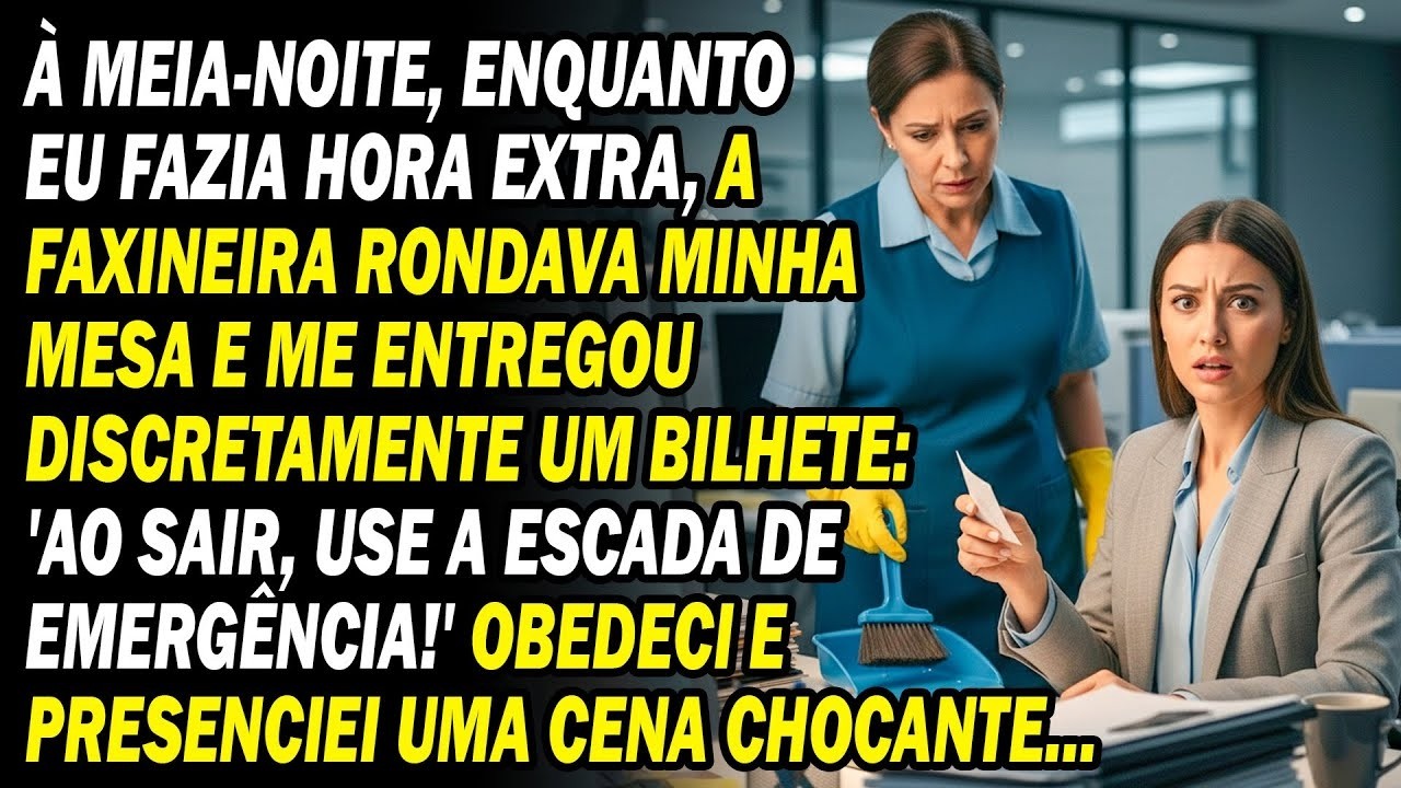 Durante A Hora Extra, A Faxineira Me Deu Um Bilhete 'Ao Sair, Use A Escada De Emergência E Verá