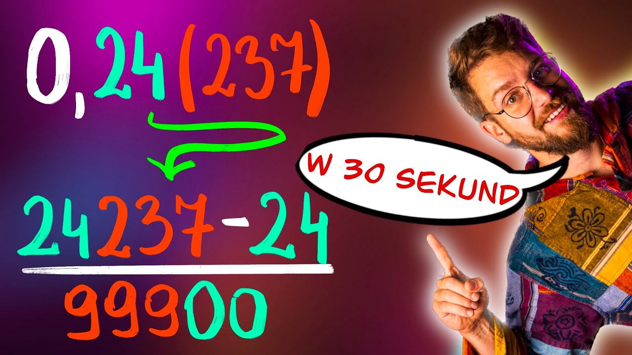 Zamiana ułamka OKRESOWEGO na ZWYKŁY ❗️(tajny wzór)