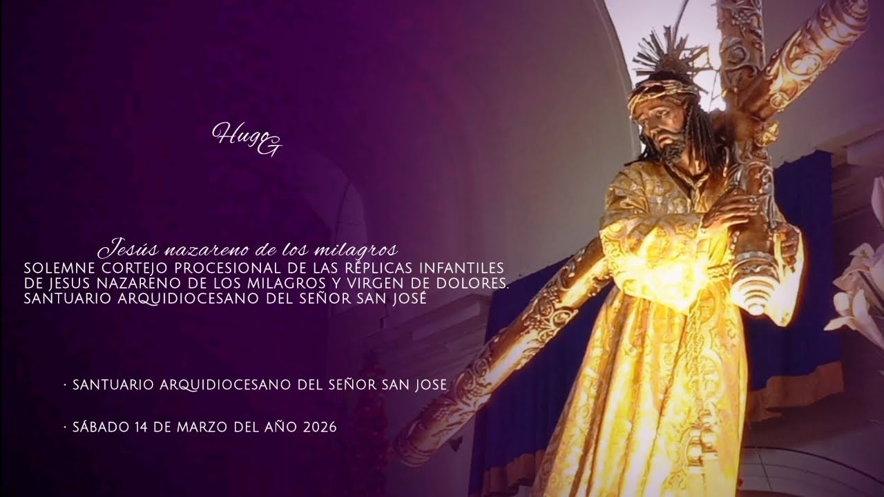 Salida del cortejo procesional infantil de Jesus de los milagros | Cuarto sábado de Cuaresma 