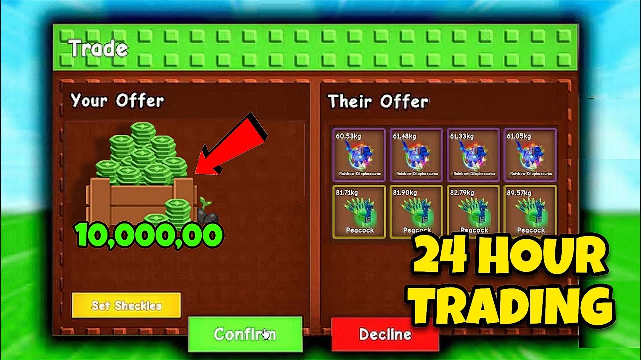 Can 24 HOURS of Trading Make INSANE PROFIT?! 🔥 | Grow a Garden
