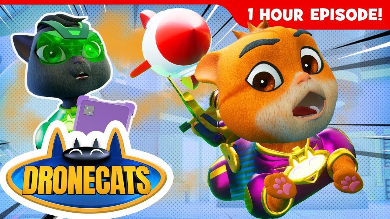 🕰️ DRONECATS: 1 HOUR LONG! 😸 | Superhero Cartoon | 02