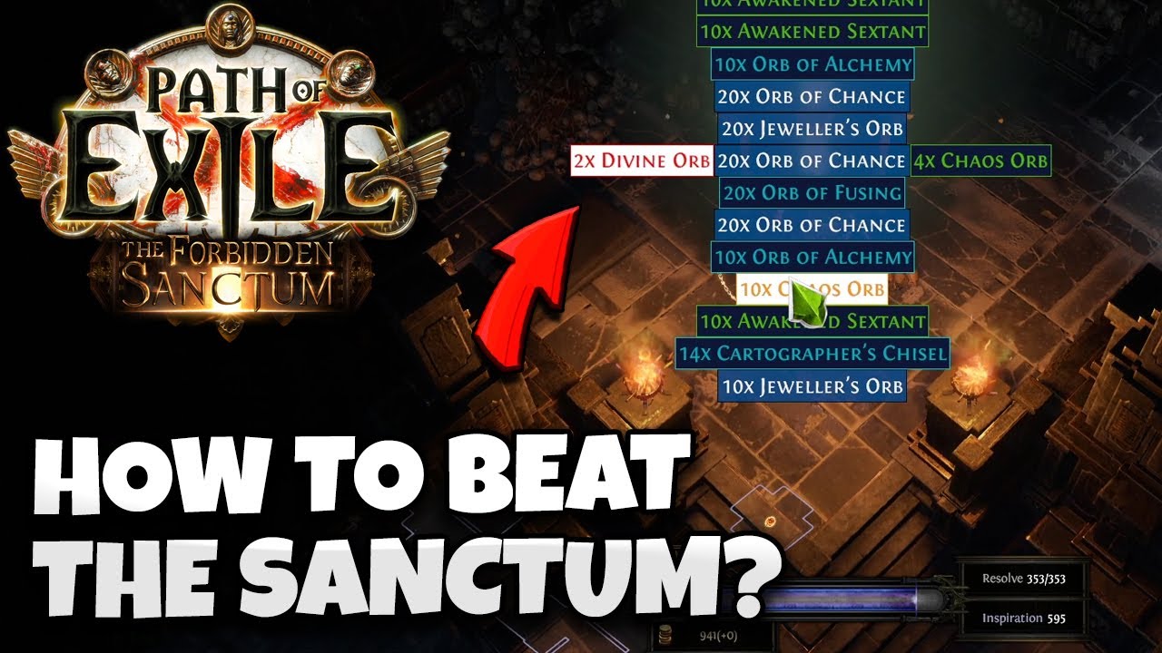 [POE 3.20] How to Beat The Sanctum - Tips & Tricks for Completing Full Forbidden Sanctum Runs