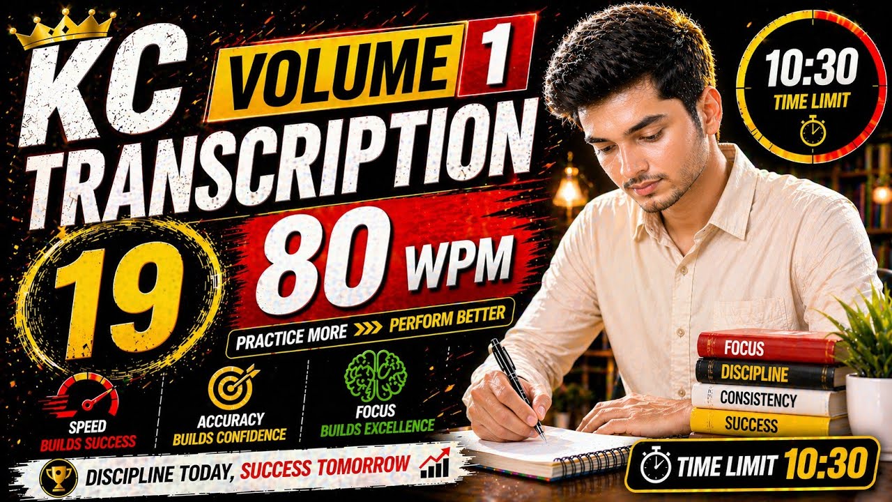 Kailash Chandra Volume-1 Transcription-19 @80wpm |