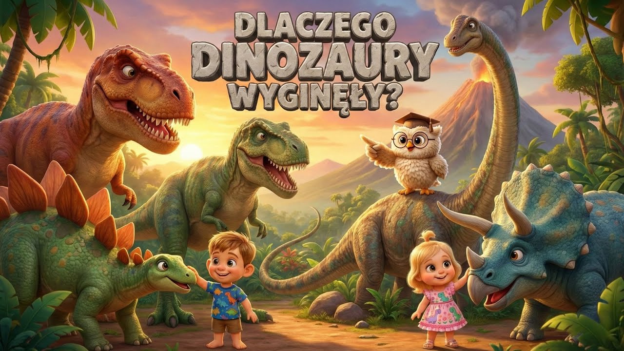 Dlaczego dinozaury wyginęły? 🦖 | Sówka Mądra Główka 🦉| Bajka edukacyjna dla dzieci