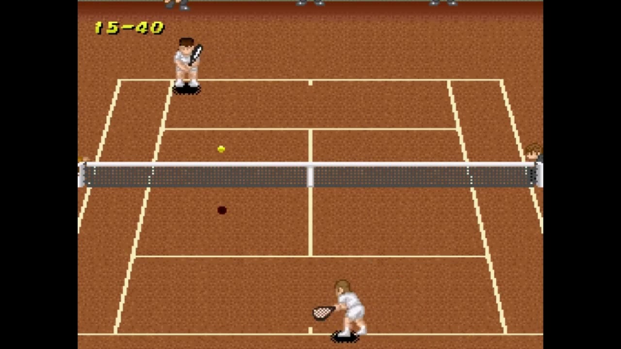 Super Tennis SNES (1 set) Phil (me) v Meyer.