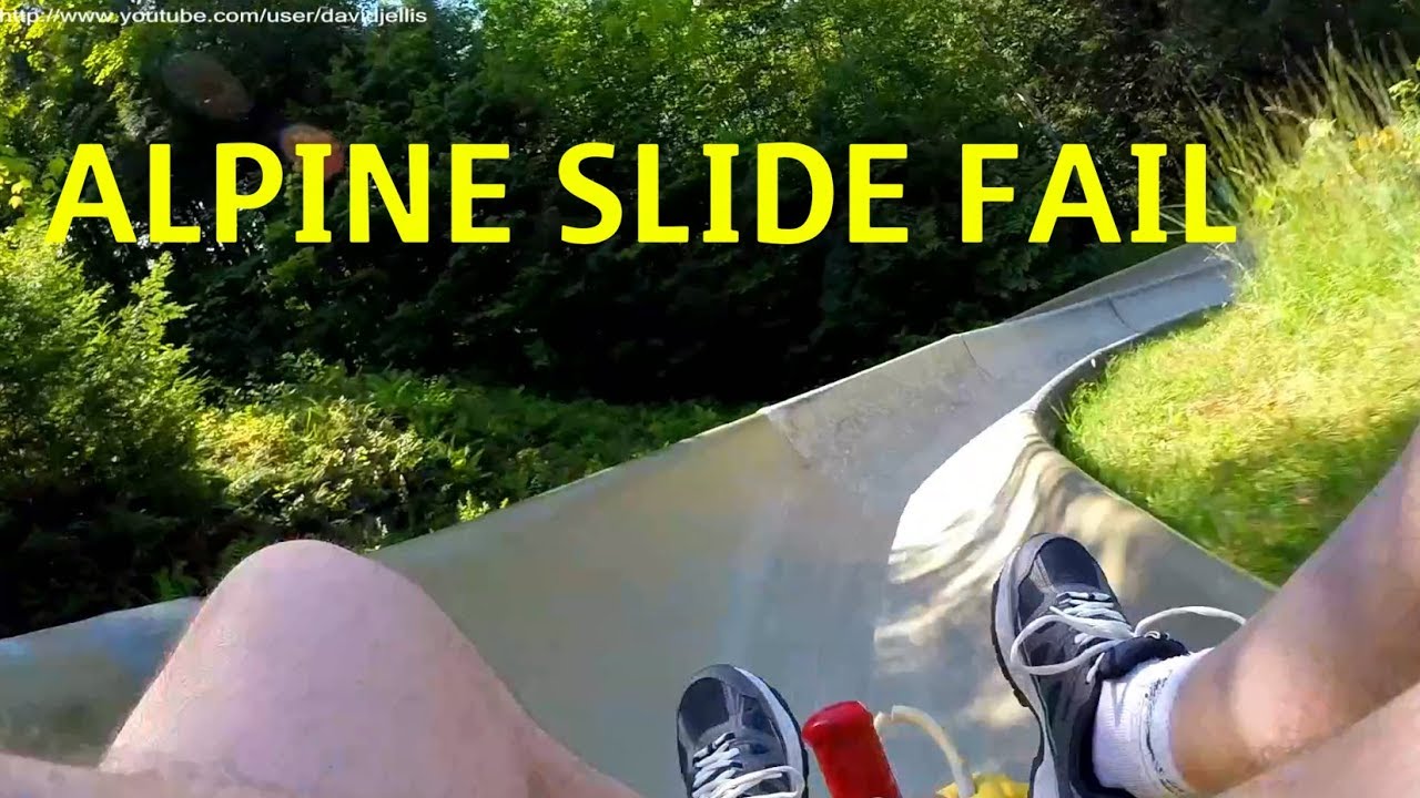 Alpine Slide - With Not Enough Brakes!! (Double FAIL POV)