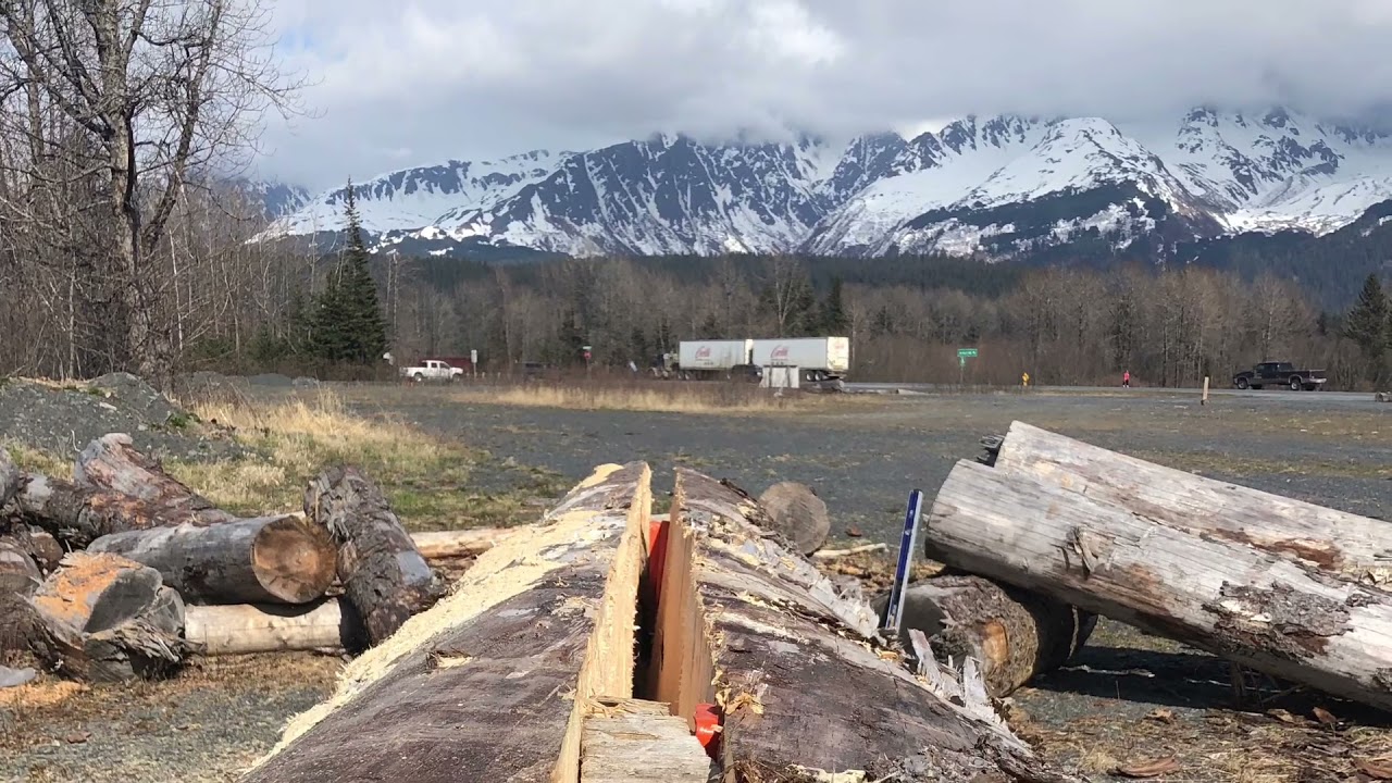 Sawing Sitka spruce CVG boat lumber
