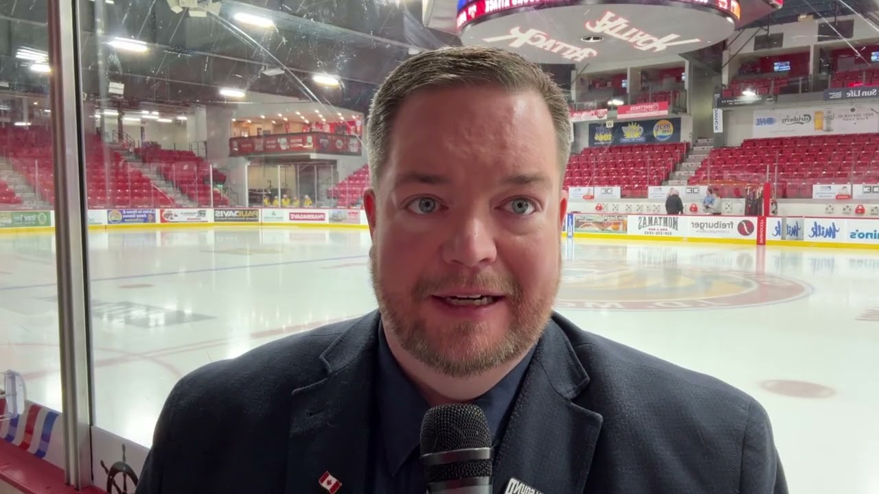Pregame check-in VS Soo Greyhounds