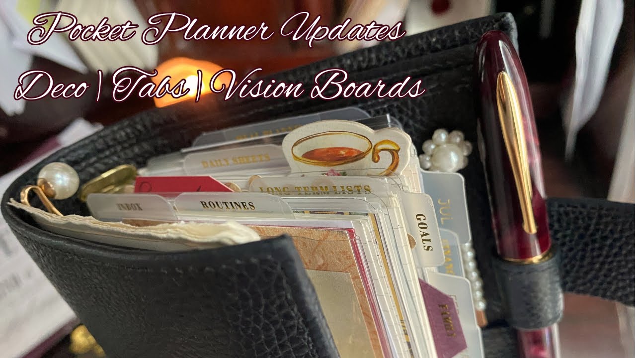 🌹Pocket Planner Updates | Deco, Tabs and Vision Boards✨