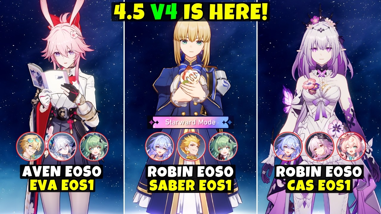 [V4] Robin & Aventurine E0S0 Team x E0S1 DPS: Castorice, Saber, & Evanescia vs Starward PF | HSR 4.5