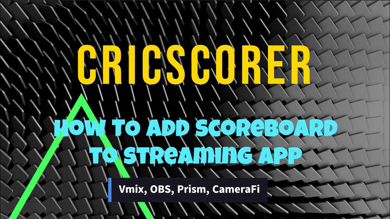 How to add a scoreboard link to a streaming app. #cricket #ipl #vmix #obs #prismlivestudio #cameraFi