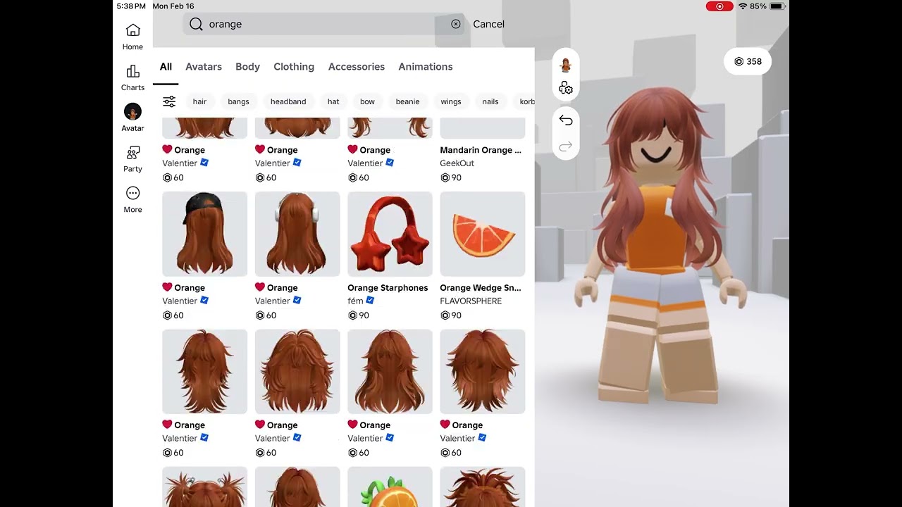 The wheel picks what color I have to make my avatar