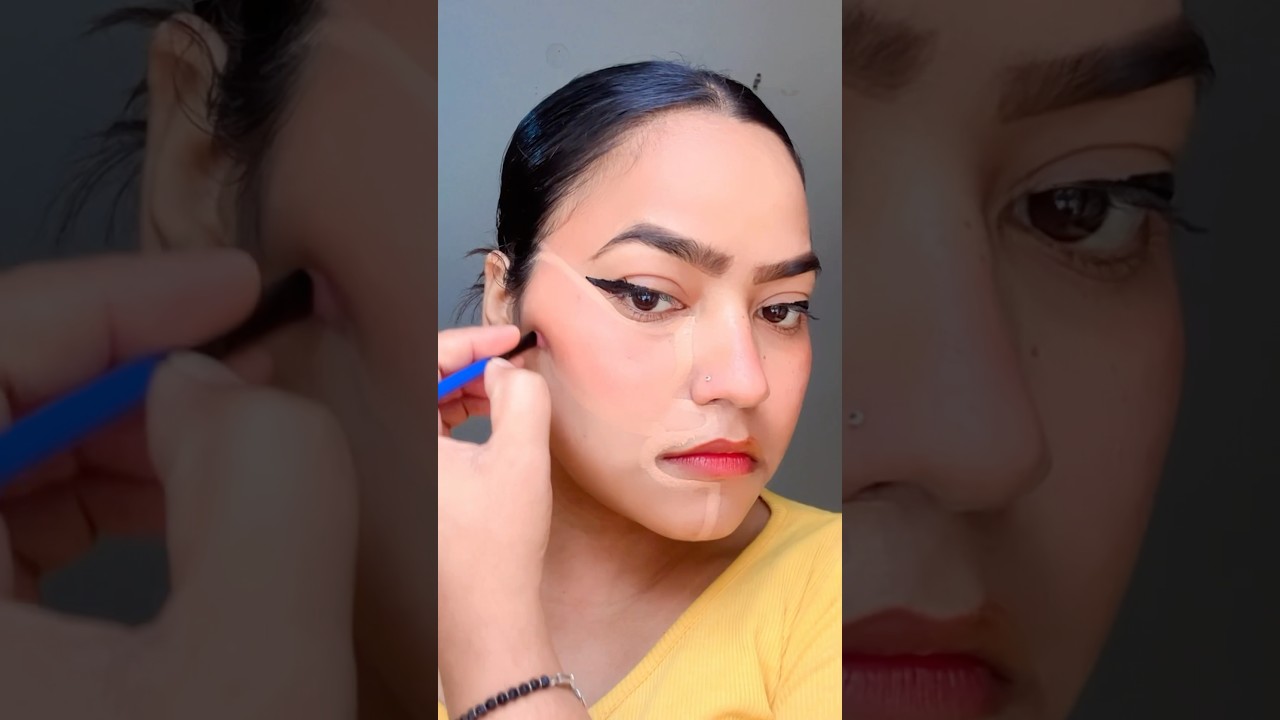 Korean face contour hack#subscribe #shortsfeed #beauty #contour #contouring #amazing #beautytips