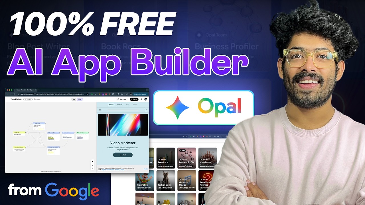 Opal AI: Google's FREE AI App Builder Lets You Build Apps In A Click!