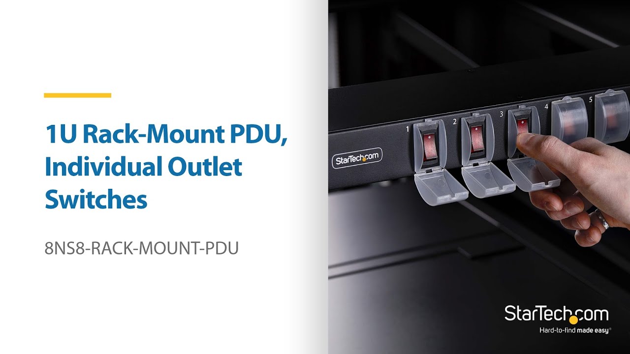 1U Rack-Mount PDU, Individual Outlet Switches | StarTech.com