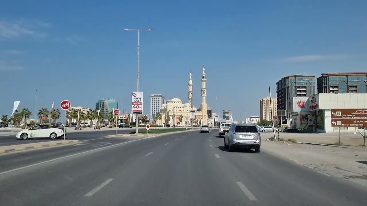 4K - Ras Al-Khaimah 🇦🇪 UAE || DOWNTOWN | Rak Tour | DRIVE in City ||  مدينة رأس الخيمة | امارات