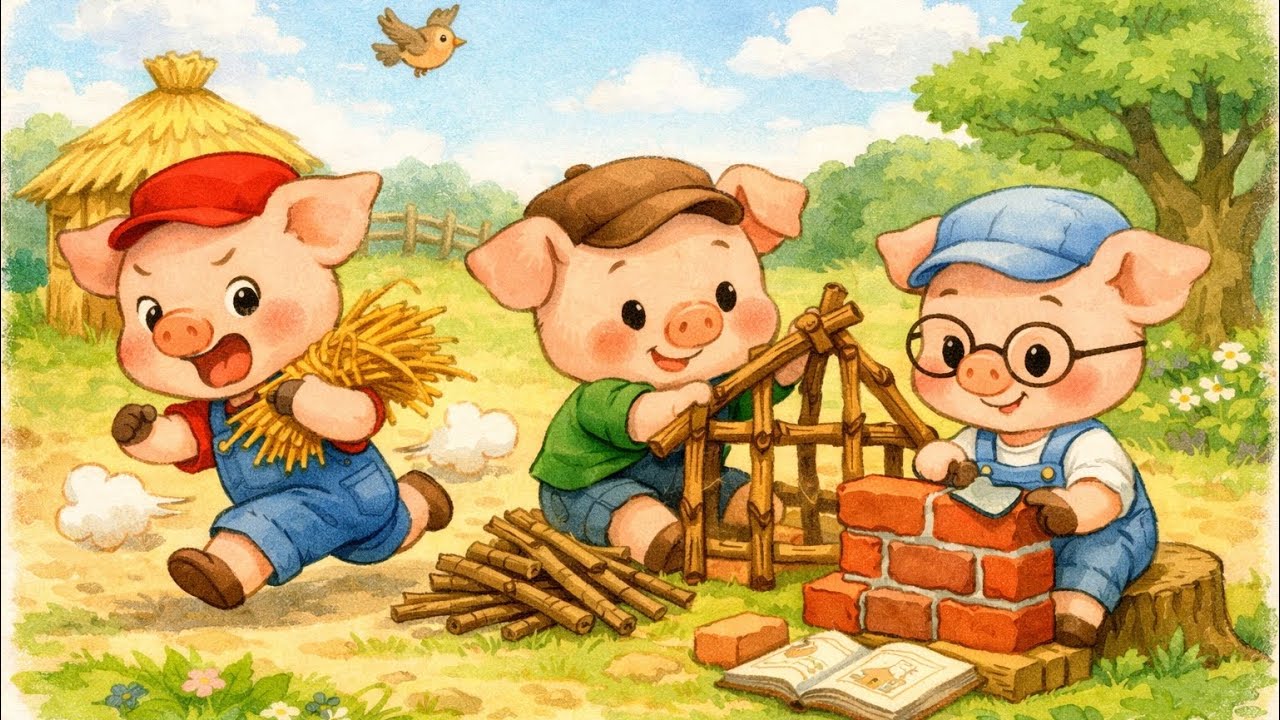 아기돼지 삼 형제 | 잠자리 동화, 엄마 동화, 명작동화