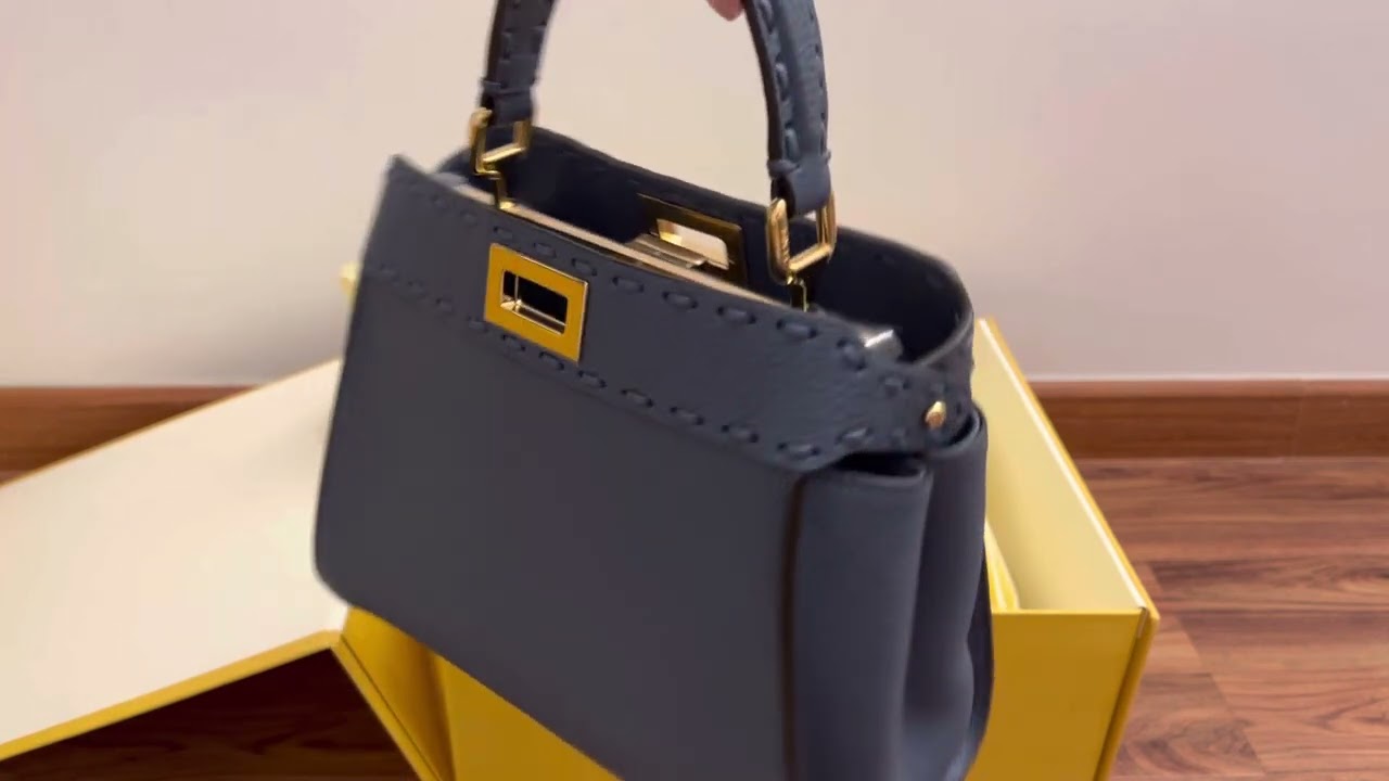 Fendi Peekaboo Mini in Blue Selleria