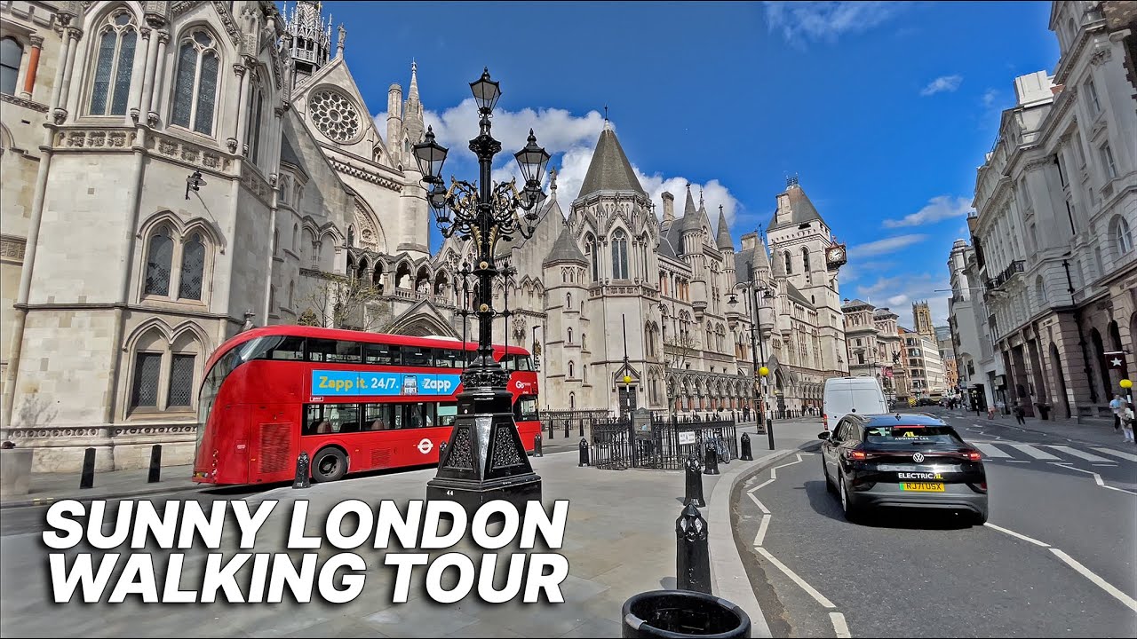 Come along with me on a sunny London stroll from St Paul's Cathedral to the Royal Courts of Justice