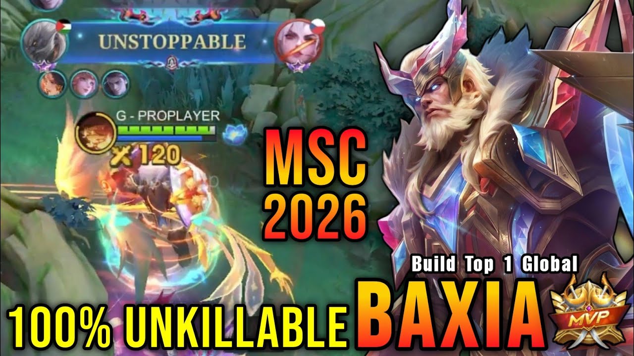100% UNKILLABLE!! Aegis of Honor Baxia New MSC 2026 Skin!! - Build Top 1 Global Baxia ~ MLBB
