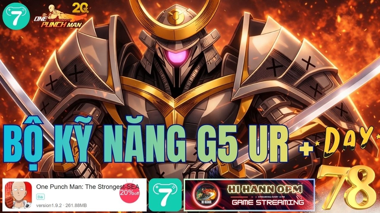 Th&ocirc;ng Tin Kỹ Năng G5 Đ&aacute; Đầu Boros UR+ Companion One Punch Man X7Game SEA Day 78