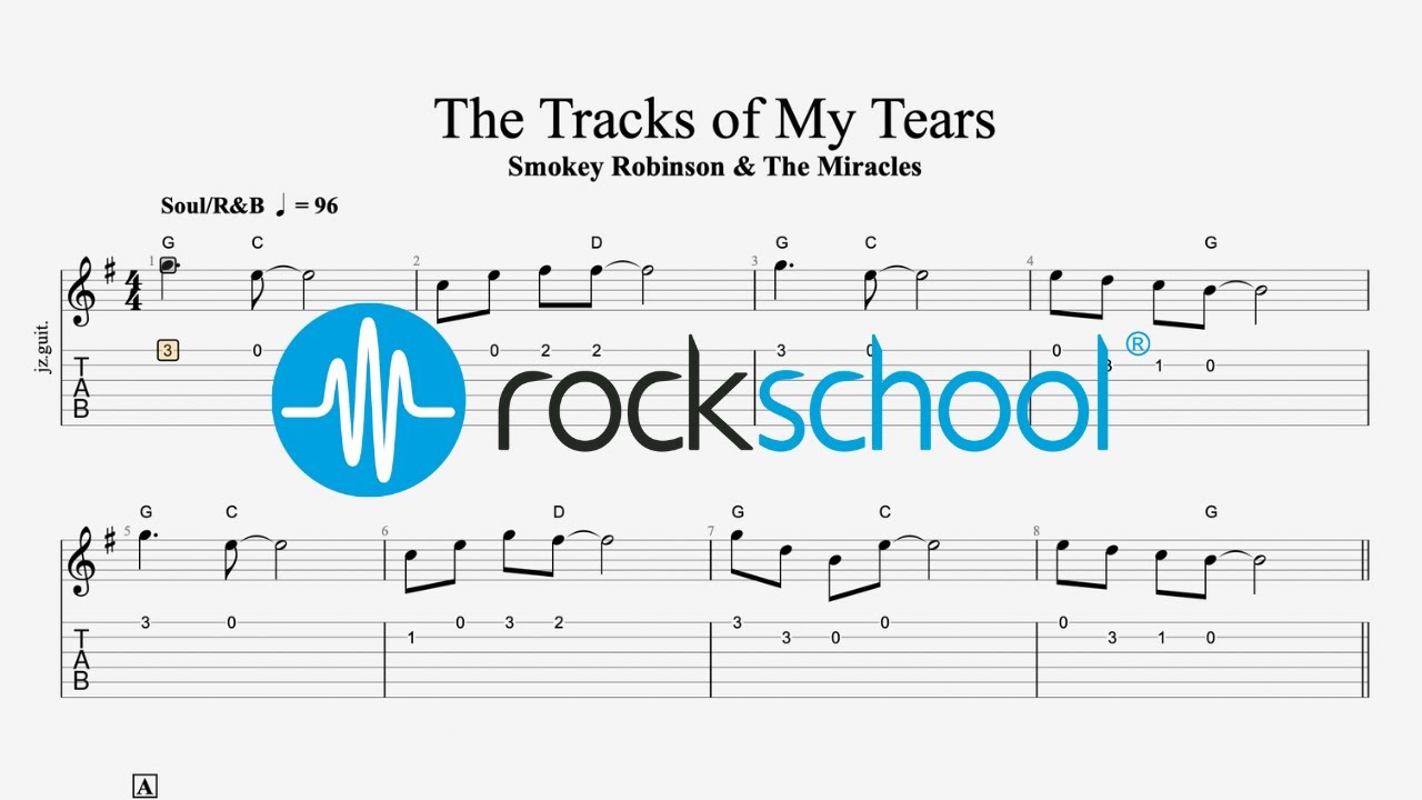 The Track of My Tears- Smokey Robinson and The Miracles Rockschool 2024 Electric guitar Grade 1