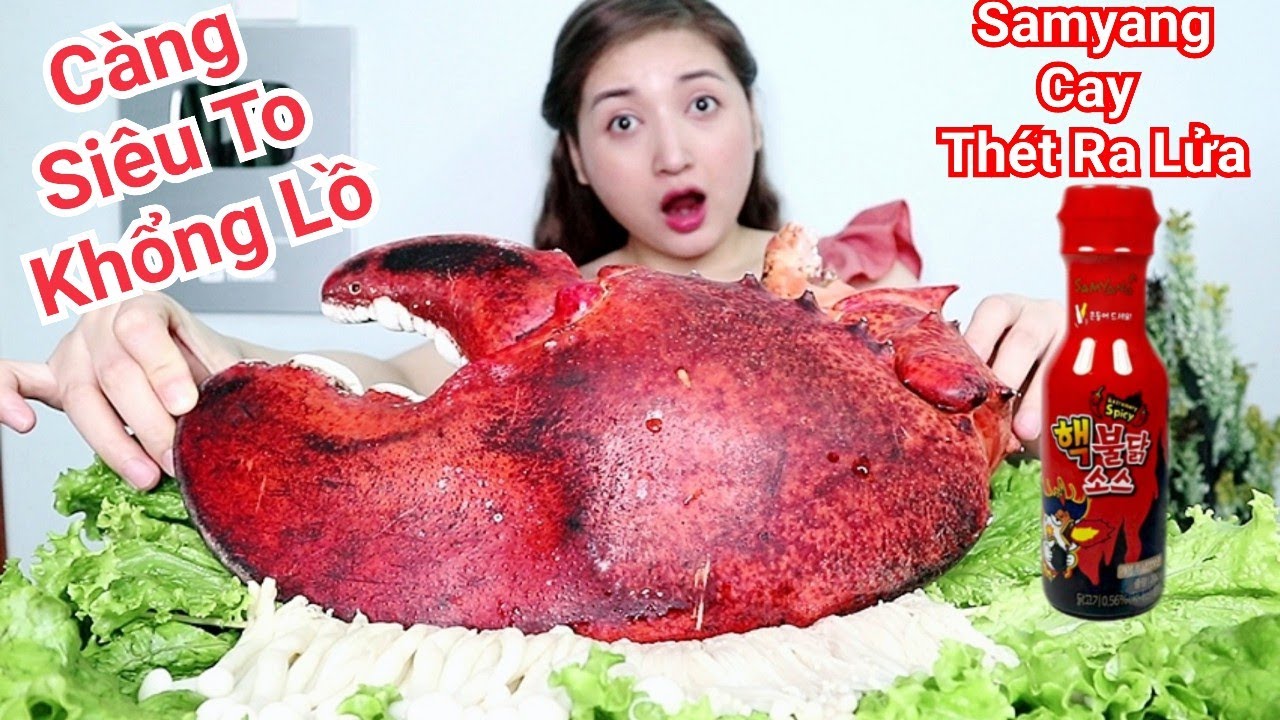 Ăn Càng Tôm Hùm Siêu To Khổng Lồ Với Sốt SamYang CAY X2 Và Cái Kết | SALLY HẠNG