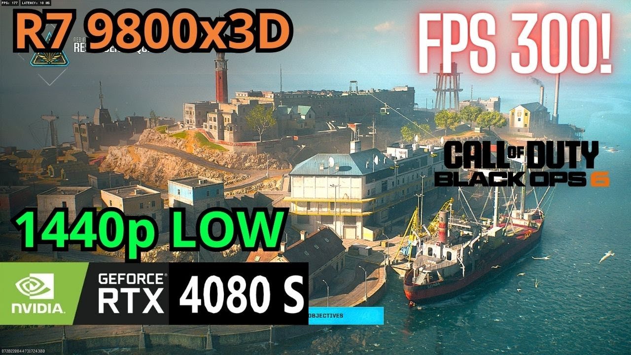 Warzone RTX 4080 Super, Ryzen 7 9800x3D, 1440p LOW,  Best settings + nvidia 3d settings