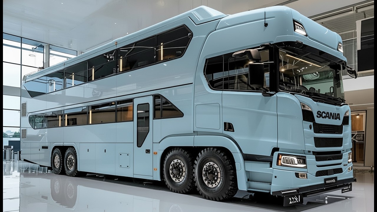 Внутри двухэтажного автодома Scania TITAN 10×10 стоимостью 5 миллионов долларов – Electric Luxury...