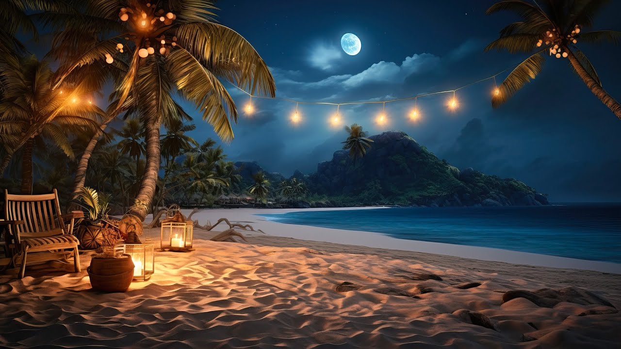 Midnight Bossa Nova by the Beach &ndash; Relaxing Night Jazz Waves for Work, Study, Sleep