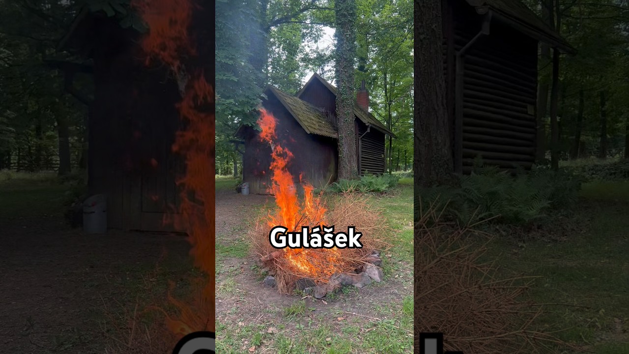 🍜🔥 Gul&aacute;&scaron;ek #czechia #cooking #food #forest #fire #zapomenutyvenkov #air #hungry #czech #village
