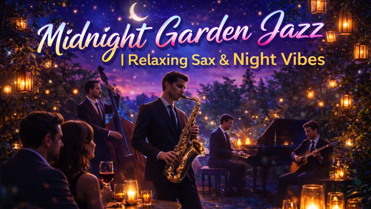 Midnight Garden Jazz 🌙 | Calm Saxophone & Relaxing Night Vibes