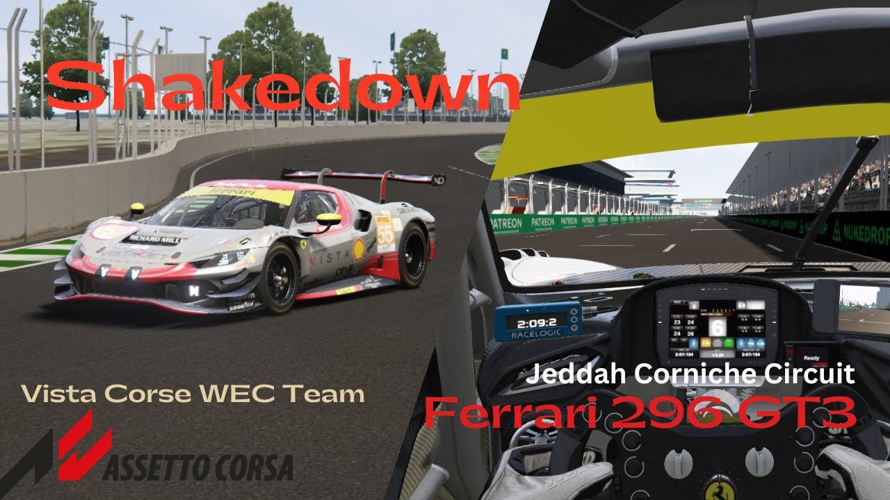 Shakedown with Vista AF Corse Ferrari 286 GT3 at Jeddah Circuit | Assetto Corsa
