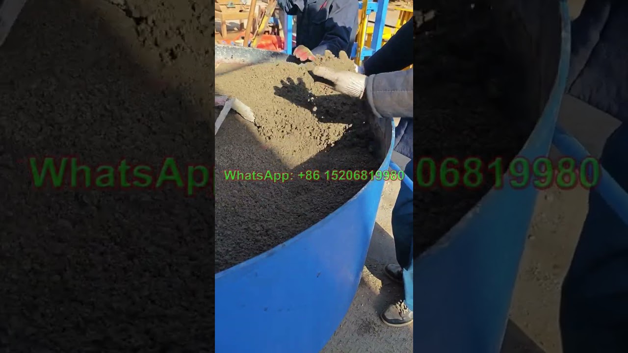 how to use / operate concrete cement pan mixer / mixing machine for block making machine