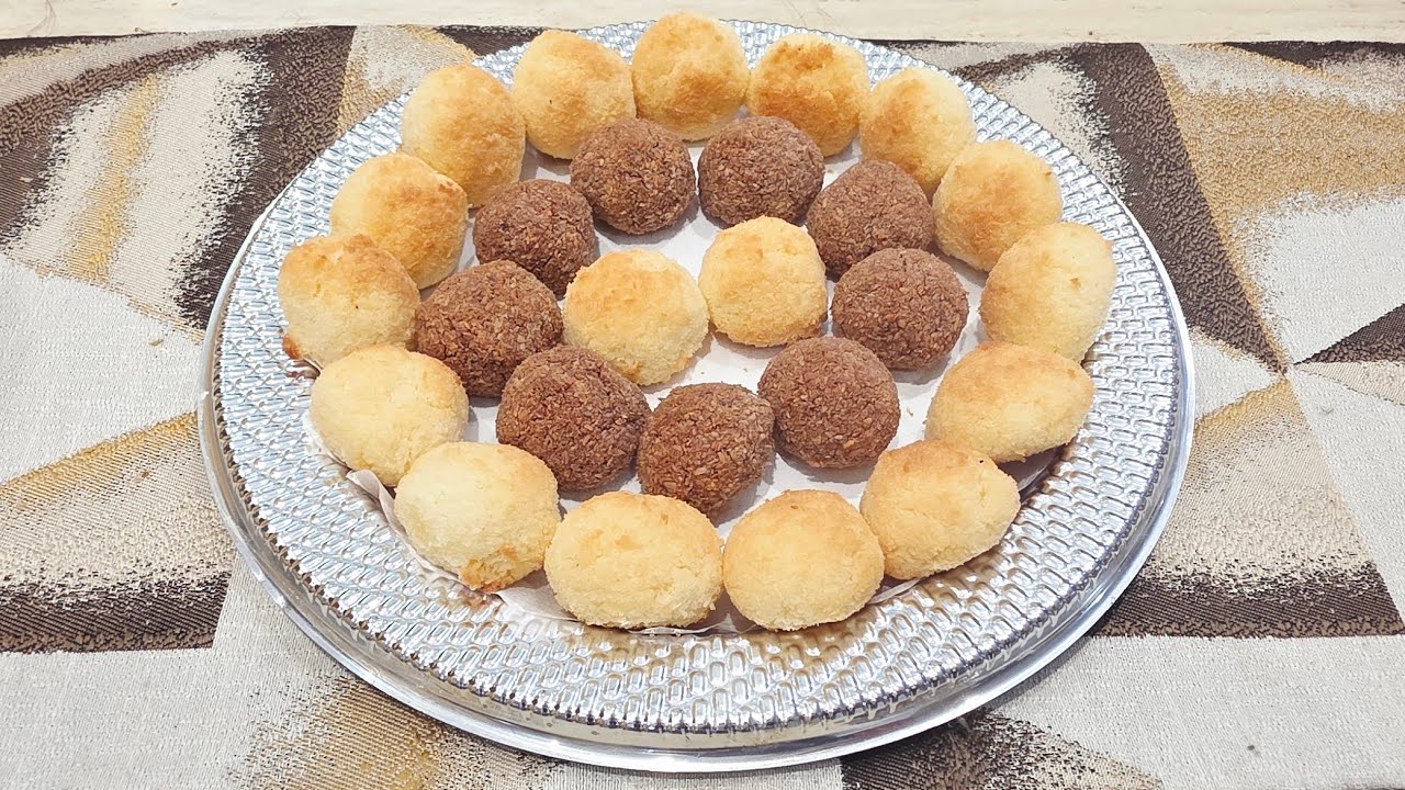 كريات جوز الهند عادي وشوكلاته طريقه بسيطه والطعم روعه