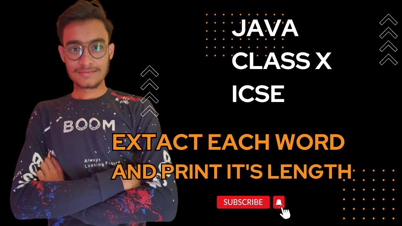 how to extract word from a sentence  in JAVA Class X ICSE  |how to extract word in java.