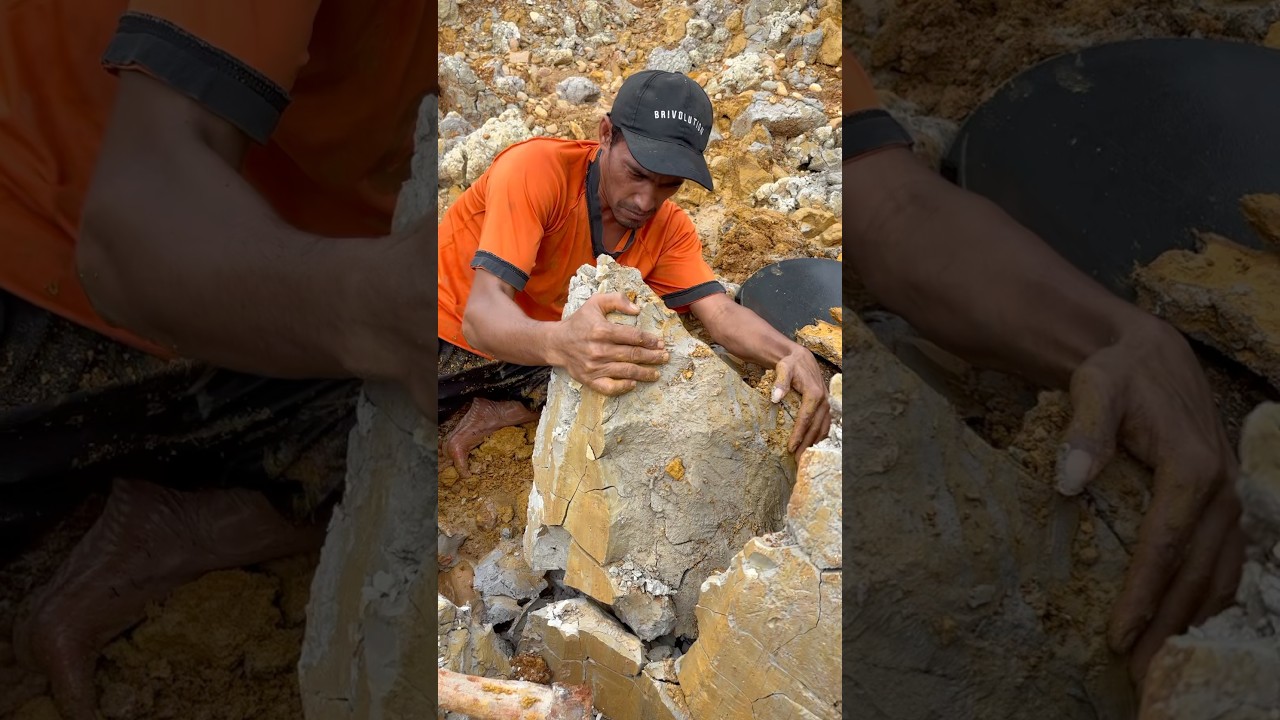 The moment the hidden gold nugget was discovered 
