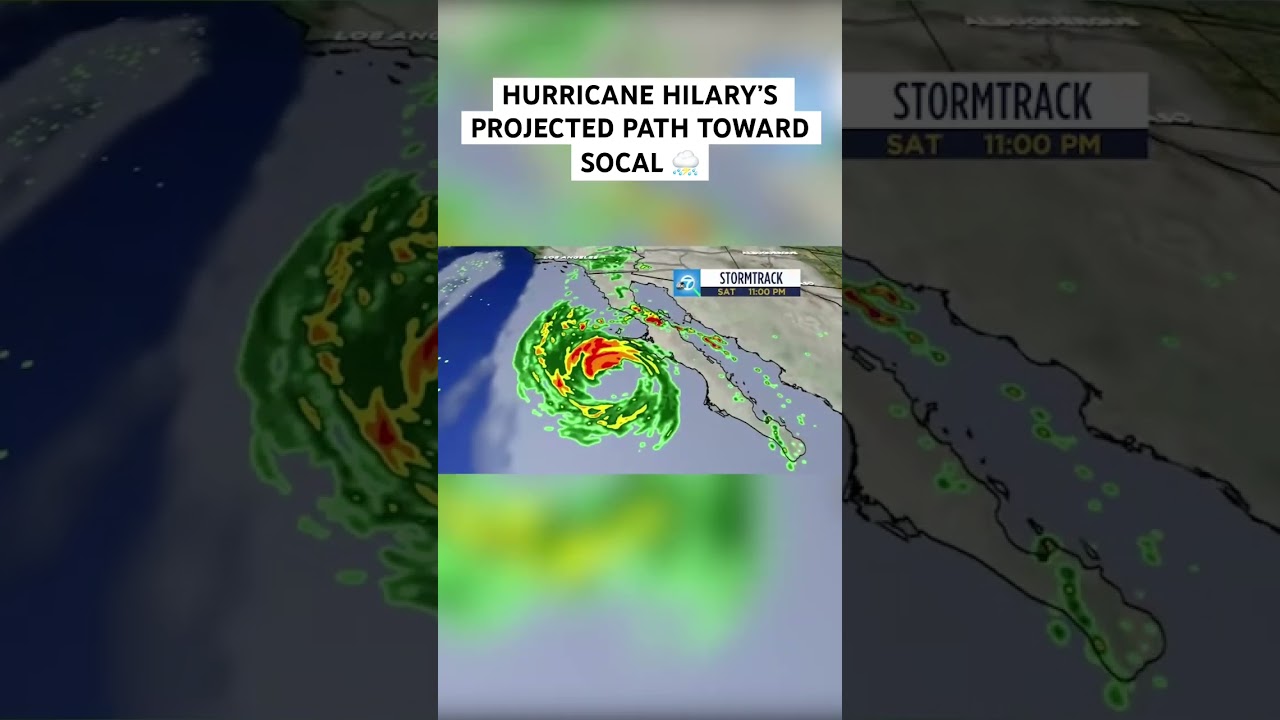 Hurricane Hilary: Tracking storm&rsquo;s projected path toward SoCal #shorts