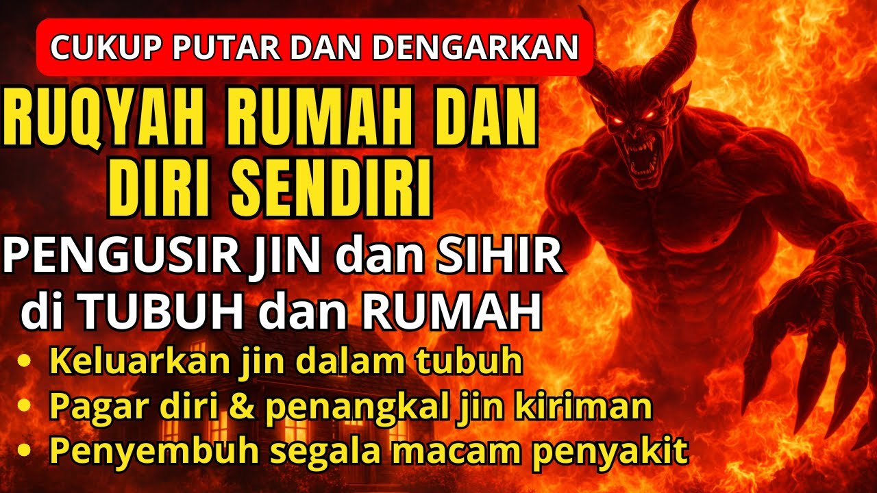 RUQYAH RUMAH PENGUSIR JIN, SETAN & SIHIR DI RUMAH & TUBUH, PENENANG HATI DAN FIKIRAN